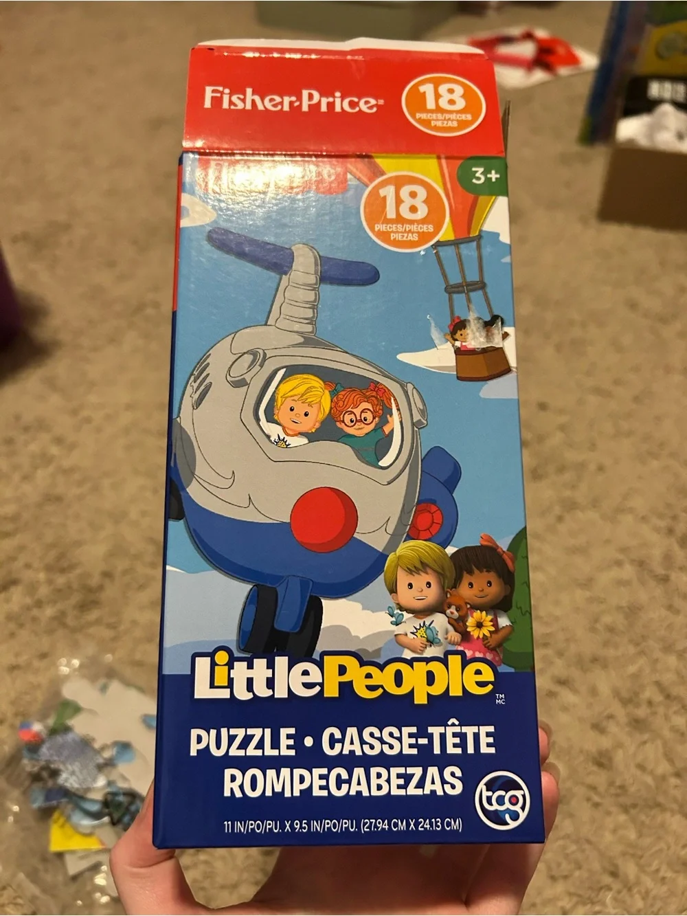 Fisher-Price Little People 18pc Jigsaw Puzzle Helicopter new Sealed Bag